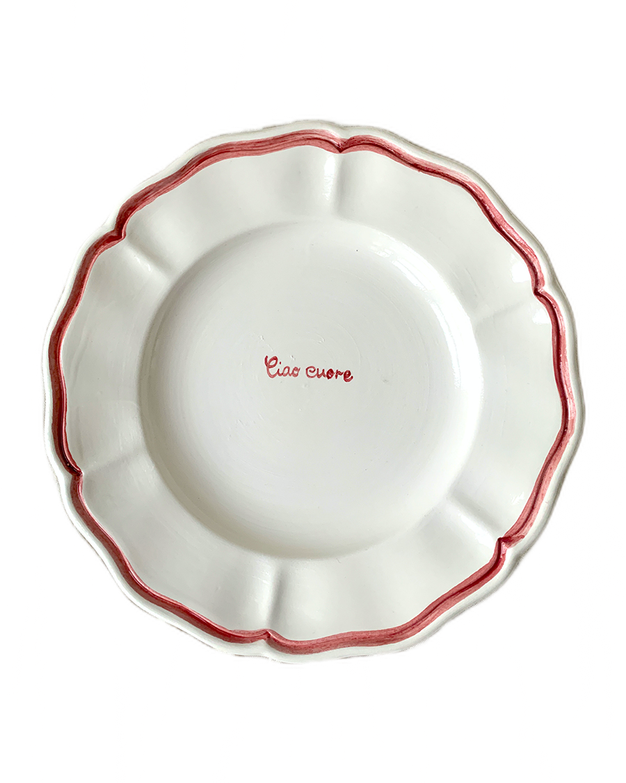 "Ciao Cuore" Fil Rouge Plate