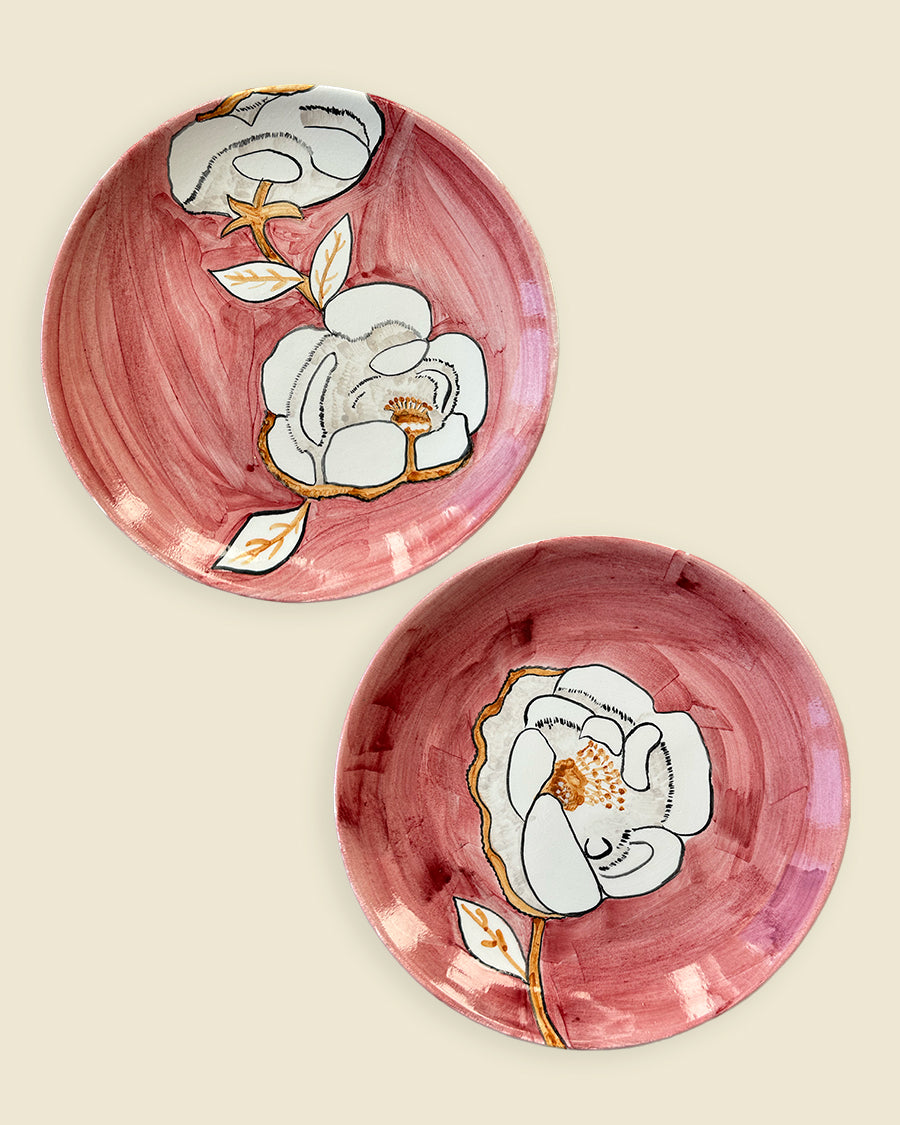 Set of 2 Valentino Floral Plates