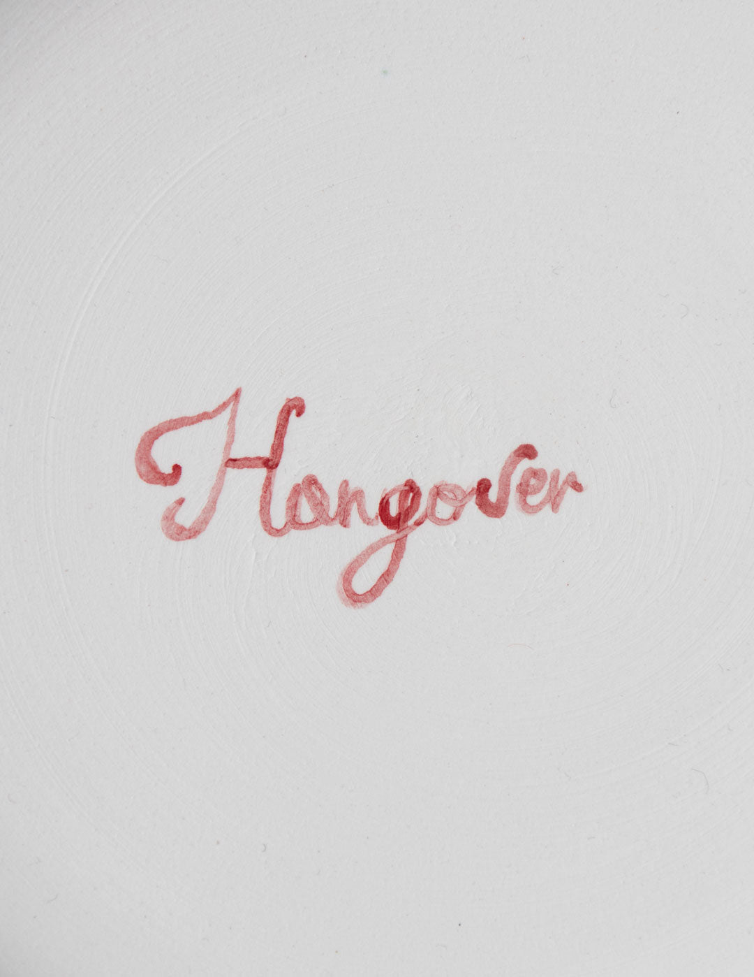 "Hangover" Fil Rouge Plate